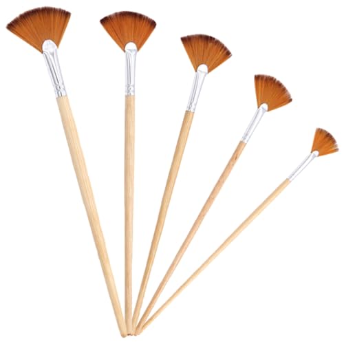 CLISPEED 5 Stück Teiliges Set Fächerförmiger Pinsel Hochwertige Nylonhaare für Aquarell und Ölmalerei Langlebig und Leicht zu Reinigen für Künstler und Kreative Projekte CLISPEED 5 Stück Teiliges Set Fächerförmiger Pinsel Hochwertige Nylonhaare für Aquarell und Ölmalerei Langlebig und Leicht zu Reinigen für Künstler und Kreative Projekte von CLISPEED