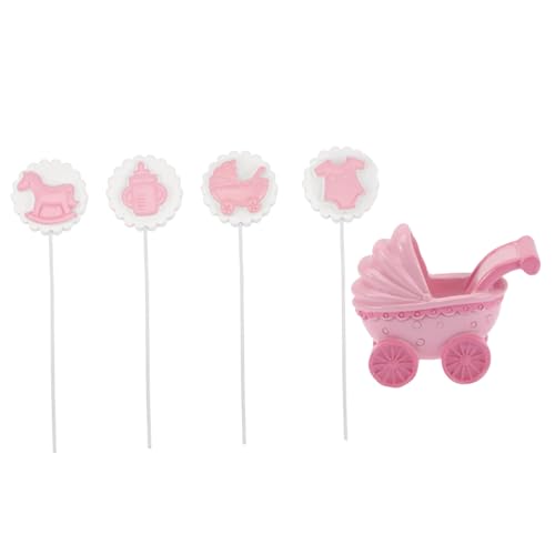 CLISPEED 5 Stück Teiliges Shower Tortendeko aus Sicherem Resin Niedliche Babykutsche und Fläschchen Cake Topper Stilvolle Geburtstagstorte Dekoration für Unvergessliche Babyparty CLISPEED 5 Stück Teiliges Shower Tortendeko aus Sicherem Resin Niedliche Babykutsche und Fläschchen Cake Topper Stilvolle Geburtstagstorte Dekoration für Unvergessliche Babyparty von CLISPEED