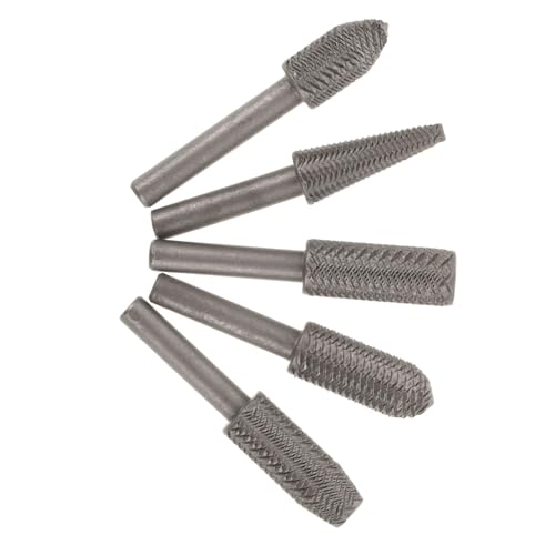 CLISPEED 5 Stück Teiliges Stahl Rotary File Vielseitige Gravur und Schnitzwerkzeuge Langlebige Hartmetall Frässtifte für DIY Präzises Formen und Entgraten CLISPEED 5 Stück Teiliges Stahl Rotary File Vielseitige Gravur und Schnitzwerkzeuge Langlebige Hartmetall Frässtifte für DIY Präzises Formen und Entgraten von CLISPEED
