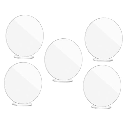 CLISPEED 5 Stück Teiliges Transparentes Tischkartenset Rund mit Stabilem Sockel Wiederverwendbare Platzkarten Blank für Hochzeit Party Tischdekoration Sitzordnung CLISPEED 5 Stück Teiliges Transparentes Tischkartenset Rund mit Stabilem Sockel Wiederverwendbare Platzkarten Blank für Hochzeit Party Tischdekoration Sitzordnung von CLISPEED