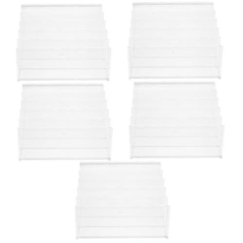 CLISPEED 5 Stück Wiederverwendbarer Buchständer aus Acryl Dekorativer Buchhalter für Schreibtisch Büro und Bibliothek Stabiler Buchorganizer für Dokumente und Bücher für Zuhause von CLISPEED