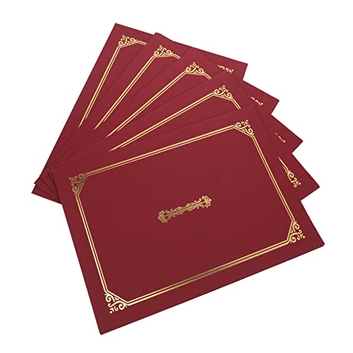 CLISPEED 5 Stück Zertifikatshülle dokumentenmappe mappen Schutzcover Schutzumschlag schutzhaube Hülle für Auszeichnungsurkunde Abschluss mit Dokumentenschutzhülle Diplom-Cover Papier von CLISPEED
