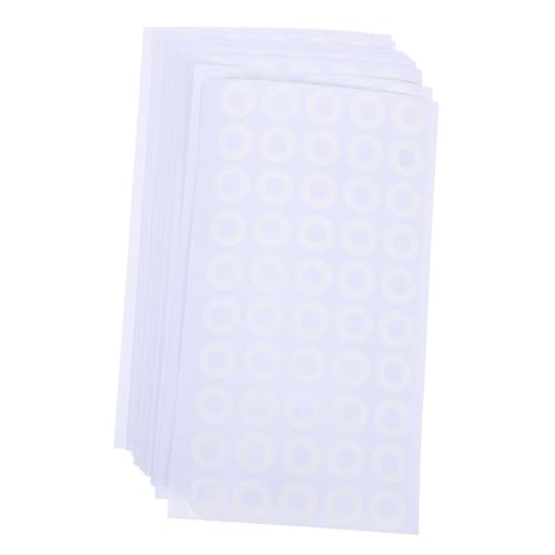 CLISPEED 50 Blatt PVC Lochverstärker Aufkleber Selbstklebend Rundes Lochschutz für Schnellhefter Papier Ordner Kalender und Dokumente Strapazierfähige Verstärkungs Etiketten für Büro und von CLISPEED