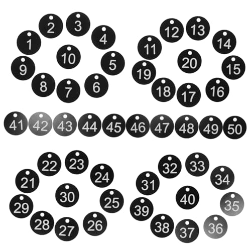 CLISPEED 50 Stück Bunte Wasserdichte Id Anhänger aus Kunststoff für Schlüssel Schließfächer und Equipment Organisation von CLISPEED