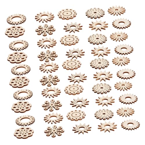 CLISPEED 50 Stück Dekorative Holzblumen für DIY Projekte Unvollendete Holzformen für Bastelarbeiten und Wohnaccessoires mit Bunten Blütenornamenten CLISPEED 50 Stück Dekorative Holzblumen für DIY Projekte Unvollendete Holzformen für Bastelarbeiten und Wohnaccessoires mit Bunten Blütenornamenten von CLISPEED