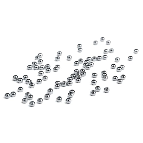 CLISPEED 50 Stück Edelstahl Perlen Großes Loch Runde Schmuckperlen für DIY Armbänder Halsketten Basteln Korrosionsschutz Zubehör CLISPEED 50 Stück Edelstahl Perlen Großes Loch Runde Schmuckperlen für DIY Armbänder Halsketten Basteln Korrosionsschutz Zubehör von CLISPEED