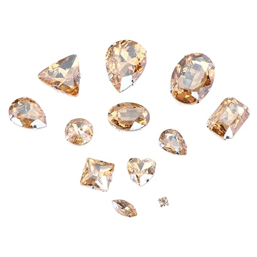CLISPEED 50 Stück Glitzernde Glasrhinestones Teardrop Kristall für Bekleidung Mischfarben mit Silberner Basis für Diy und Schmuckgestaltung von CLISPEED