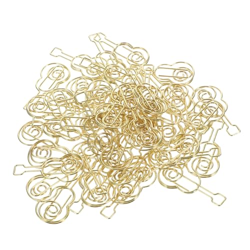 CLISPEED 50 Stück Goldene Metall Büroklammern in Violinform Kleine Dekorative Aktenklammern für Dokumente Memo und Hochzeitspapier Vielseitig für Büro Schule und Zuhause CLISPEED 50 Stück Goldene Metall Büroklammern in Violinform Kleine Dekorative Aktenklammern für Dokumente Memo und Hochzeitspapier Vielseitig für Büro Schule und Zuhause von CLISPEED