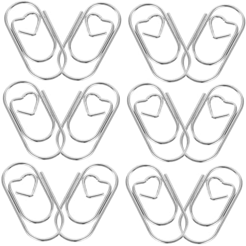 CLISPEED 50 Stück Herzförmige Büroklammern Silber Kreative Mini Papierklammern Lesezeichen Clips Markierungsclip für Büro und Schule Praktisch für Dokumente Notizen Scrapbook und Geschenk CLISPEED 50 Stück Herzförmige Büroklammern Silber Kreative Mini Papierklammern Lesezeichen Clips Markierungsclip für Büro und Schule Praktisch für Dokumente Notizen Scrapbook und Geschenk von CLISPEED