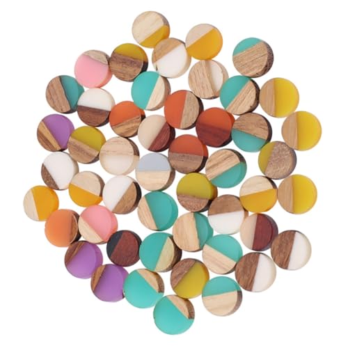 CLISPEED 50 Stück Holz und Harz Charms Geometrische Flache Cabochons Vintage Schmuckzubehör für DIY Halsketten Ohrringe Handgefertigte Bastelmaterialien CLISPEED 50 Stück Holz und Harz Charms Geometrische Flache Cabochons Vintage Schmuckzubehör für DIY Halsketten Ohrringe Handgefertigte Bastelmaterialien von CLISPEED