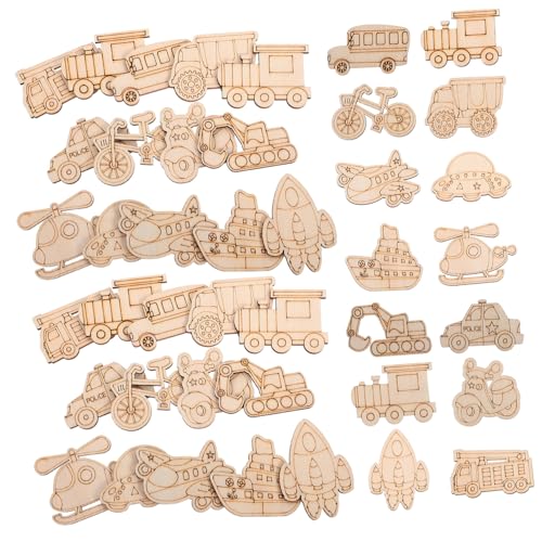 CLISPEED 50 Stück Holzscheiben Fahrzeug Formen Unbehandelte Holzplatten für DIY Bastelprojekte Sichere Holzornamente zum Bemalen Vielfältige Fahrzeugmotive für Kreative Holzdekorationen CLISPEED 50 Stück Holzscheiben Fahrzeug Formen Unbehandelte Holzplatten für DIY Bastelprojekte Sichere Holzornamente zum Bemalen Vielfältige Fahrzeugmotive für Kreative Holzdekorationen von CLISPEED