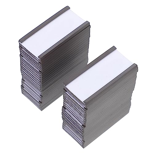 CLISPEED 50 Stück Kartentyp -tag -clip Magnetetikett Einzelhandel Magnetische Etiketthalter Weiß Organisation Magnetklammern Organisieren Magnetischer Etikettenhalter Inhaber Schwarz von CLISPEED