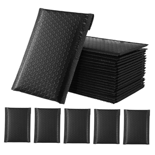 CLISPEED 50 Stück Kleine Luftpolster Versandtaschen mit Selbstklebendem Verschluss Stoßdämpfend Reißfest mit Innenpolsterung Leichte Gepolsterte Versandumschläge für Schmuck Handwerk von CLISPEED