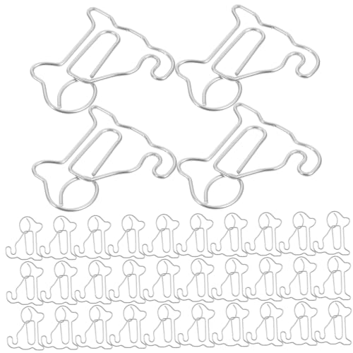 CLISPEED 50 Stück Kreative Hund Büroklammern Metall Kleine Paper Clips Stabile Niedliche Lesezeichen Büroklammern für Büro Schule Zuhause Einzigartige Kleine Papierklammern von CLISPEED