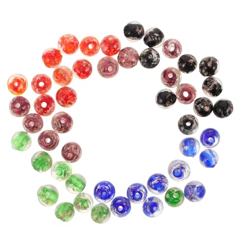 CLISPEED 50 Stück Leuchtende Glasperlen Runde Spacer Perlen für Diy Schmuck Basteln Armbänder Halsketten in Farben mit Nachtleuchteffekt und Flexibler Kombination CLISPEED 50 Stück Leuchtende Glasperlen Runde Spacer Perlen für Diy Schmuck Basteln Armbänder Halsketten in Farben mit Nachtleuchteffekt und Flexibler Kombination von CLISPEED
