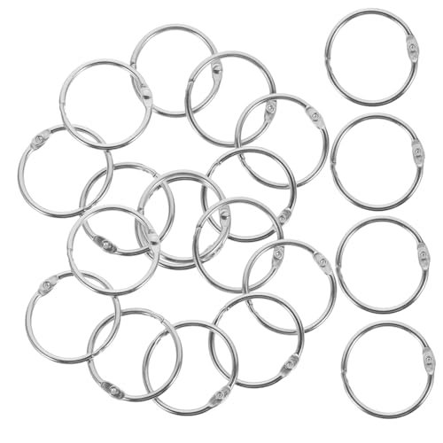 CLISPEED 50 Stück Metall Buchringe Wiederverwendbare Binderinge für Karteikarten Heftringe Organizer Ringe für DIY Scrapbook Büro und Schule CLISPEED 50 Stück Metall Buchringe Wiederverwendbare Binderinge für Karteikarten Heftringe Organizer Ringe für DIY Scrapbook Büro und Schule von CLISPEED