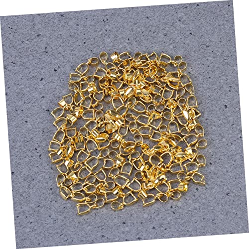 CLISPEED 50 Stück Metallschnallen für Schmuckherstellung Quetschperlen Verbinder für Diy Armbänder Schlüsselanhänger und Mehr von CLISPEED