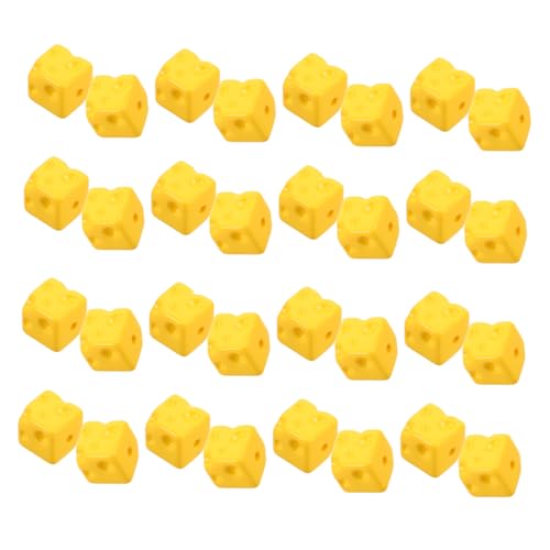 CLISPEED 50 Stück Mini Käse Charms mit Geradem Bunte Würfel Käseperlen für DIY Schmuckherstellung Armband Halskette Anhänger Zubehör für Handyketten und Schlüsselanhänger CLISPEED 50 Stück Mini Käse Charms mit Geradem Bunte Würfel Käseperlen für DIY Schmuckherstellung Armband Halskette Anhänger Zubehör für Handyketten und Schlüsselanhänger von CLISPEED