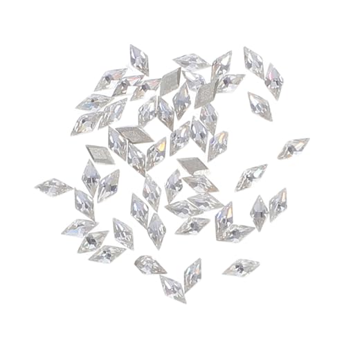 CLISPEED 50 Stück Mini Rhombic Nagel Strasssteine mit Klarem Zirkonia Flache Rückseite Funkelnde Nail Art Charms für Maniküre Langlebige und Glatte Nageldekoration CLISPEED 50 Stück Mini Rhombic Nagel Strasssteine mit Klarem Zirkonia Flache Rückseite Funkelnde Nail Art Charms für Maniküre Langlebige und Glatte Nageldekoration von CLISPEED