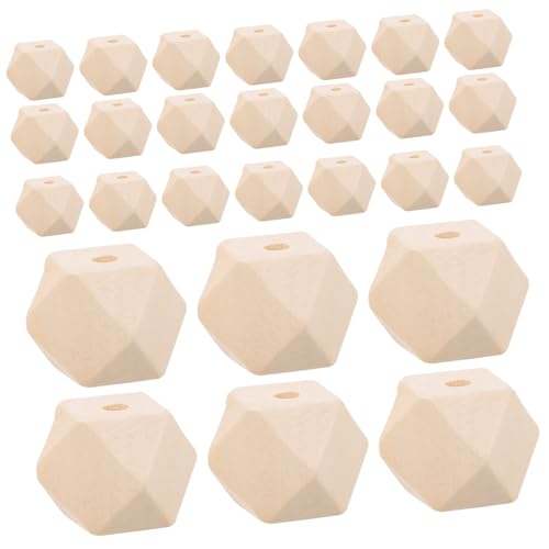 CLISPEED 50 Stück Octagon Holzperlen Unlackiert Naturbelassene Facettierte Polyeder Holzperlen DIY Schmuckherstellung Bastelperlen für Armband Halskette CLISPEED 50 Stück Octagon Holzperlen Unlackiert Naturbelassene Facettierte Polyeder Holzperlen DIY Schmuckherstellung Bastelperlen für Armband Halskette von CLISPEED