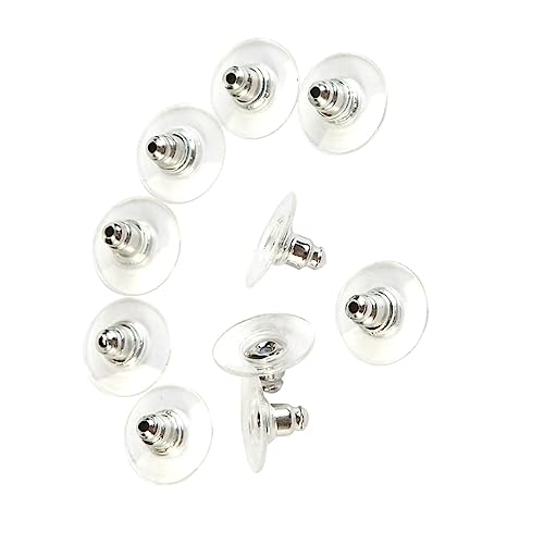 CLISPEED 50 Stück Ohrstecker Verschlüsse Metall mit Kunststoffpolster Weiß K Earring Clutch Leicht Langlebig Ergonomisch Praktisch Schmuckzubehör CLISPEED 50 Stück Ohrstecker Verschlüsse Metall mit Kunststoffpolster Weiß K Earring Clutch Leicht Langlebig Ergonomisch Praktisch Schmuckzubehör von CLISPEED
