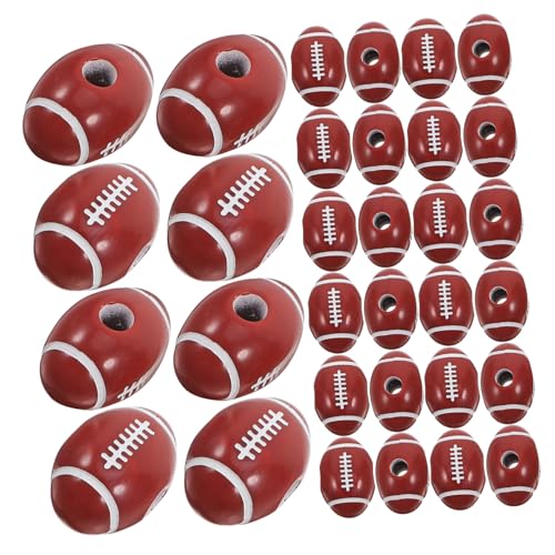 CLISPEED 50 Stück Rugby Perlen aus Langlebigem Acryl Bunte Form Lose Abstandsperlen für DIY Schmuckherstellung Bastelset Kreativität und Hand Auge Koordination CLISPEED 50 Stück Rugby Perlen aus Langlebigem Acryl Bunte Form Lose Abstandsperlen für DIY Schmuckherstellung Bastelset Kreativität und Hand Auge Koordination von CLISPEED