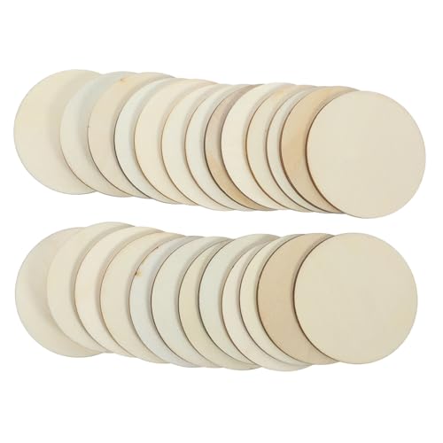 CLISPEED 50 Stück Runde Holzscheiben Naturbelassen DIY Holzrohlinge zum Bemalen Basteln Dekoration Rustikal für Handwerk Hochzeit Scrapbooking Stabile Holzkreise für Kreative Projekte CLISPEED 50 Stück Runde Holzscheiben Naturbelassen DIY Holzrohlinge zum Bemalen Basteln Dekoration Rustikal für Handwerk Hochzeit Scrapbooking Stabile Holzkreise für Kreative Projekte von CLISPEED