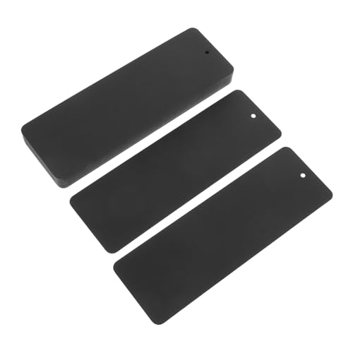 CLISPEED 50 Stück Schwarze Leere Buchzeichen aus Karton DIY Lesezeichen mit Löchern für Kreative Projekte als Geschenkanhänger und Bastelbedarf von CLISPEED