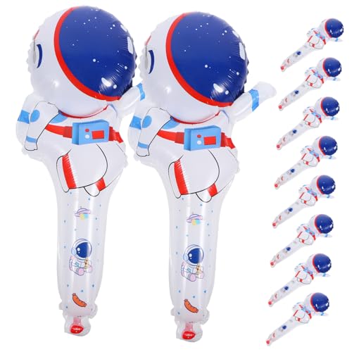 CLISPEED 50 Stück Teiliges Astronaut Folienballon Niedlicher Aufblasbarer Weltraum Luftballon Leichte Aluminiumfolie Party Raumdeko für Kindergeburtstag und Weltraum motto Indoor Outdoor von CLISPEED