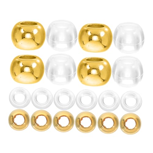 CLISPEED 50 Stück Teiliges Set Große Loch Perlen für Haarzöpfe und Dreadlock Accessoires Transparente und Goldene Kunststoffperlen für Diy Armbänder Halsketten und Schmuckherstellung CLISPEED 50 Stück Teiliges Set Große Loch Perlen für Haarzöpfe und Dreadlock Accessoires Transparente und Goldene Kunststoffperlen für Diy Armbänder Halsketten und Schmuckherstellung von CLISPEED