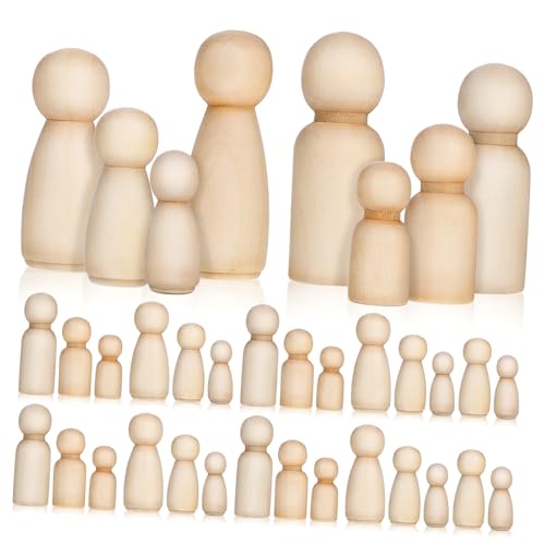 CLISPEED 50 Stück Teiliges Set Holzfiguren zum Bemalen Naturbelassene Holzpuppen mit Glatter Oberfläche DIY Holzfiguren Bastelset für Kreative Holzpuppen Multifunktional für Dekoration und CLISPEED 50 Stück Teiliges Set Holzfiguren zum Bemalen Naturbelassene Holzpuppen mit Glatter Oberfläche DIY Holzfiguren Bastelset für Kreative Holzpuppen Multifunktional für Dekoration und von CLISPEED