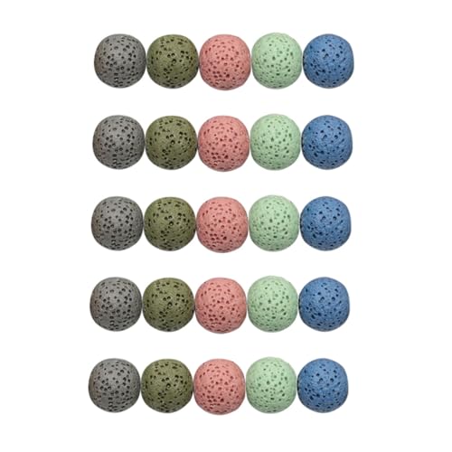 CLISPEED 50 Stück Vulkansteinperlen Bunte DIY Schmuckzubehör für Basteln Glatte Runde Beads für Armbänder und Dekorationen CLISPEED 50 Stück Vulkansteinperlen Bunte DIY Schmuckzubehör für Basteln Glatte Runde Beads für Armbänder und Dekorationen von CLISPEED