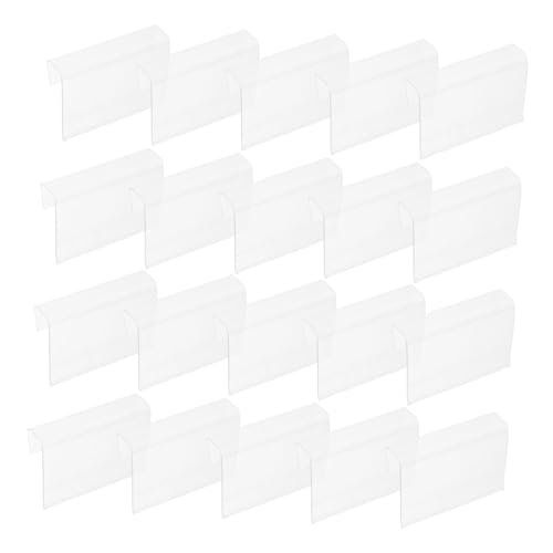 CLISPEED 50 Stück Wiederverwendbare Clips für Regale für Supermärkte und Heimlagerung PVC Etikettenclips für Drahtregale CLISPEED 50 Stück Wiederverwendbare Clips für Regale für Supermärkte und Heimlagerung PVC Etikettenclips für Drahtregale von CLISPEED