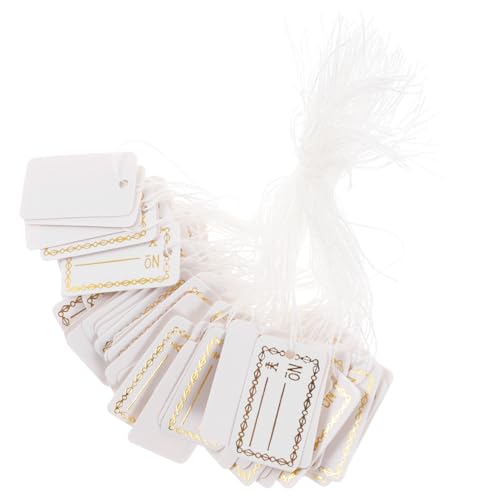 CLISPEED 500 Stück Preisschilder mit Schnur zum Beschriften Papieranhänger für Schmuck und Kleidung Markierungs etiketten zum Hängen Praktische Preisanzeige für Produkte und CLISPEED 500 Stück Preisschilder mit Schnur zum Beschriften Papieranhänger für Schmuck und Kleidung Markierungs etiketten zum Hängen Praktische Preisanzeige für Produkte und von CLISPEED