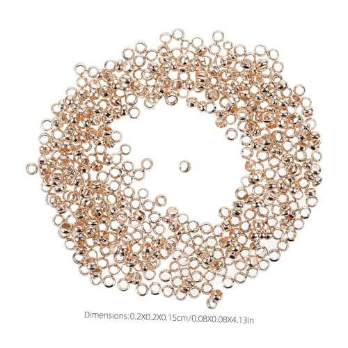CLISPEED 500 Stück Roségold Kupfer Spacer Perlen für Schmuckherstellung Nahtlose Runde Abstandsperlen für Armbänder Halsketten DIY Basteln Langlebige Metallperlen für Einzigartige Designs CLISPEED 500 Stück Roségold Kupfer Spacer Perlen für Schmuckherstellung Nahtlose Runde Abstandsperlen für Armbänder Halsketten DIY Basteln Langlebige Metallperlen für Einzigartige Designs von CLISPEED