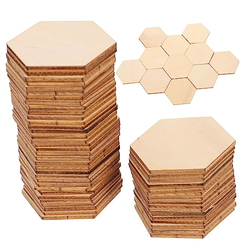 CLISPEED 50Stück Sechseckige Holzstücke für DIY Kunsthandwerk Dekorative Holzornamente für Hochzeiten Geburtstagsfeiern und Weihnachten Robust und Langlebig CLISPEED 50Stück Sechseckige Holzstücke für DIY Kunsthandwerk Dekorative Holzornamente für Hochzeiten Geburtstagsfeiern und Weihnachten Robust und Langlebig von CLISPEED