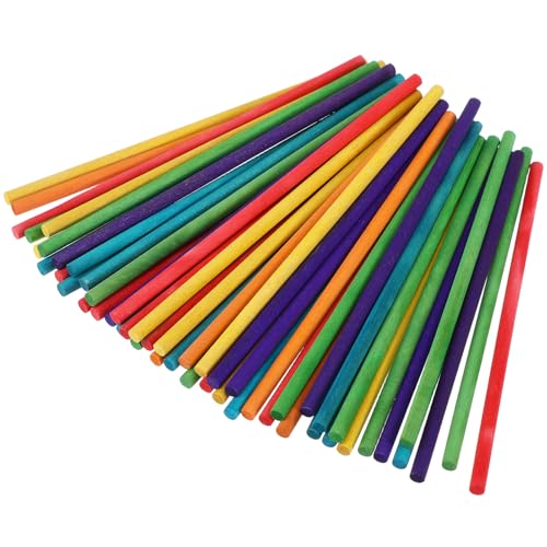 CLISPEED 50Stücke Holzstäbchen für DIY Bastelsticks Hochwertigem Holz für Handwerksprojekte Malerei und Skulpturen Runde Eisstiele für Spaß CLISPEED 50Stücke Holzstäbchen für DIY Bastelsticks Hochwertigem Holz für Handwerksprojekte Malerei und Skulpturen Runde Eisstiele für Spaß von CLISPEED