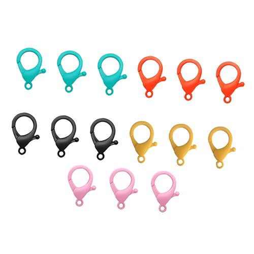 CLISPEED 50Stücke Kunststoff Karabinerverschlüsse für Schmuck DIY Hummerscheren Verschluss Dekorative Clips für Armbänder und Langlebig und Leicht Varianten CLISPEED 50Stücke Kunststoff Karabinerverschlüsse für Schmuck DIY Hummerscheren Verschluss Dekorative Clips für Armbänder und Langlebig und Leicht Varianten von CLISPEED