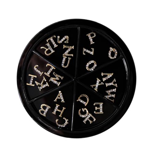 CLISPEED 52 Stück Teiliges Nail Art Charm aus Legiertem mit Funkelnden Strasssteinen DIY Nail Charm Zubehör für Natürliche und Künstliche Nägel Stilvolle Buchstaben für Maniküre und von CLISPEED