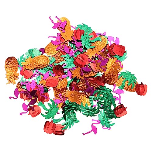 CLISPEED 5Packungen Lustige Hawaiianische Konfetti Dekorationen Für Partys Glänzendes Tisch Konfetti Mit Ananas Kaktus Flamingo Und Palmen Für Tropische Feiern Und Geburtstage von CLISPEED