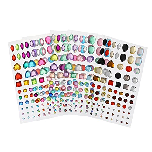 CLISPEED 6 Blätter Diamant-Aufkleber Edelstein-Aufkleber Juwelen groß Diamanten für aufkleber handmade dekorative sticker Kristall -Strass -Abziehbilder funkelnde Aufkleber Plastik Colorful CLISPEED 6 Blätter Diamant-Aufkleber Edelstein-Aufkleber Juwelen groß Diamanten für aufkleber handmade dekorative sticker Kristall -Strass -Abziehbilder funkelnde Aufkleber Plastik Colorful von CLISPEED