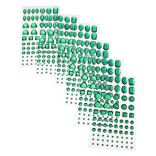 CLISPEED 6 Blätter Diamant-Aufkleber für große Strasssteine zum Basteln Rosa fingernagel sticker dekorative sticker Schmuckaufkleber selber machen Kristall-Strass-Aufkleber Plastik Green CLISPEED 6 Blätter Diamant-Aufkleber für große Strasssteine zum Basteln Rosa fingernagel sticker dekorative sticker Schmuckaufkleber selber machen Kristall-Strass-Aufkleber Plastik Green von CLISPEED