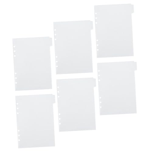 CLISPEED 6 Blätter Teiliges Budget Binder Einlagen aus Robustem Transparentem PP mit Matte Oberfläche Wiederverwendbare Einstecktaschen für Geldumschläge und Dokumente Passend für von CLISPEED
