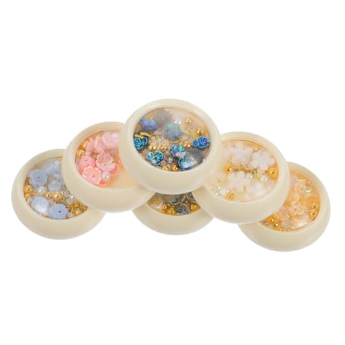 CLISPEED 6 Boxen Resin Nagel Schmuck Nail Art Charms Blumen Perlen Strass Nageldekorationen in Aufbewahrungsbox für DIY Fingernägel und Kreative Nagelkunst CLISPEED 6 Boxen Resin Nagel Schmuck Nail Art Charms Blumen Perlen Strass Nageldekorationen in Aufbewahrungsbox für DIY Fingernägel und Kreative Nagelkunst von CLISPEED