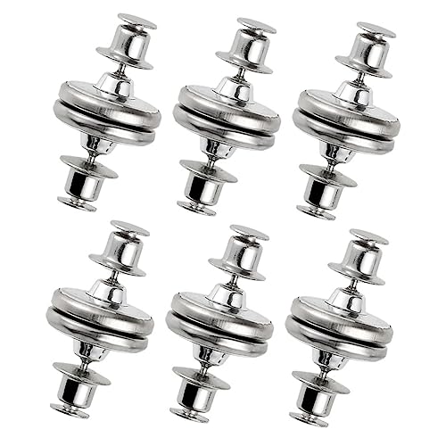 CLISPEED 6 Paare Magnetische Vorhangschnalle Magnete Vorhänge magnetische Vorhang-Halteschnallen Vorhangverschluss Raffhalterschnalle Gardinenhalter Rostfreier Stahl Silver von CLISPEED