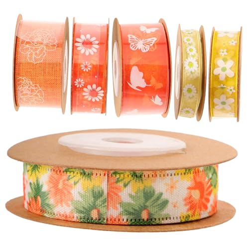 CLISPEED 6 Rollen Bedruckte Satinbänder mit Organzafläche Vielseitiges Bastelband für Haarschleifen Geschenkverpackungen DIY Accessoires Hochzeit Dekoratives Zierband CLISPEED 6 Rollen Bedruckte Satinbänder mit Organzafläche Vielseitiges Bastelband für Haarschleifen Geschenkverpackungen DIY Accessoires Hochzeit Dekoratives Zierband von CLISPEED