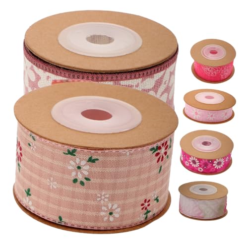 CLISPEED 6 Rollen Karierte Geschenkband Baumwolle Leinen mit Blumenmuster DIY Bastelband für Party Deko Handarbeit Schleifen Geschenkverpackung Zubehör CLISPEED 6 Rollen Karierte Geschenkband Baumwolle Leinen mit Blumenmuster DIY Bastelband für Party Deko Handarbeit Schleifen Geschenkverpackung Zubehör von CLISPEED