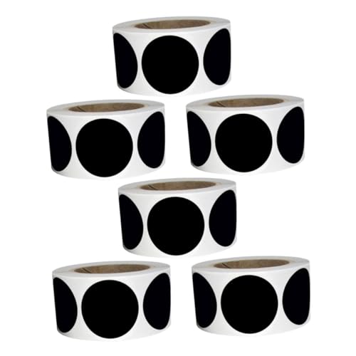 CLISPEED 6 Rollen Schwarze Wasserfeste PVC Rundetiketten Selbstklebend mit Je Beschreibbaren Aufklebern für Küche Büro Lager und Vielseitige Aufbewahrung Strapazierfähig und Langlebig CLISPEED 6 Rollen Schwarze Wasserfeste PVC Rundetiketten Selbstklebend mit Je Beschreibbaren Aufklebern für Küche Büro Lager und Vielseitige Aufbewahrung Strapazierfähig und Langlebig von CLISPEED