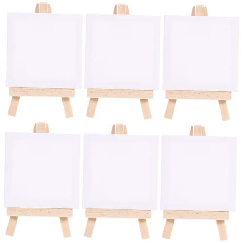 CLISPEED 6 Sätze Mini Leinwand Staffelei Teilig Weiß Vorgespannte Maltafeln mit Holzrahmen Tragbar und Robust für Malerei Anfänger und Kunstprojekte Praktische Mini Künstler Leinwände für CLISPEED 6 Sätze Mini Leinwand Staffelei Teilig Weiß Vorgespannte Maltafeln mit Holzrahmen Tragbar und Robust für Malerei Anfänger und Kunstprojekte Praktische Mini Künstler Leinwände für von CLISPEED
