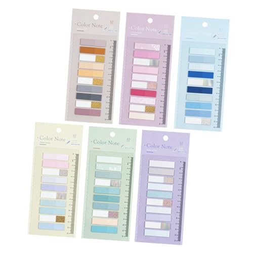 CLISPEED 6 Sätze Teiliges Bunte Selbstklebende Papier Page Label Haftnotizen Tabs Beschriftbare Index Marker für Schule Büro Schreibwaren Praktische Seitenmarkierung Leicht Tragbar CLISPEED 6 Sätze Teiliges Bunte Selbstklebende Papier Page Label Haftnotizen Tabs Beschriftbare Index Marker für Schule Büro Schreibwaren Praktische Seitenmarkierung Leicht Tragbar von CLISPEED